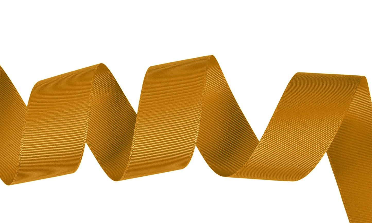 5 Yards Solid Harvest Gold Grosgrain Ribbon Yardage DIY Crafts Bows USA