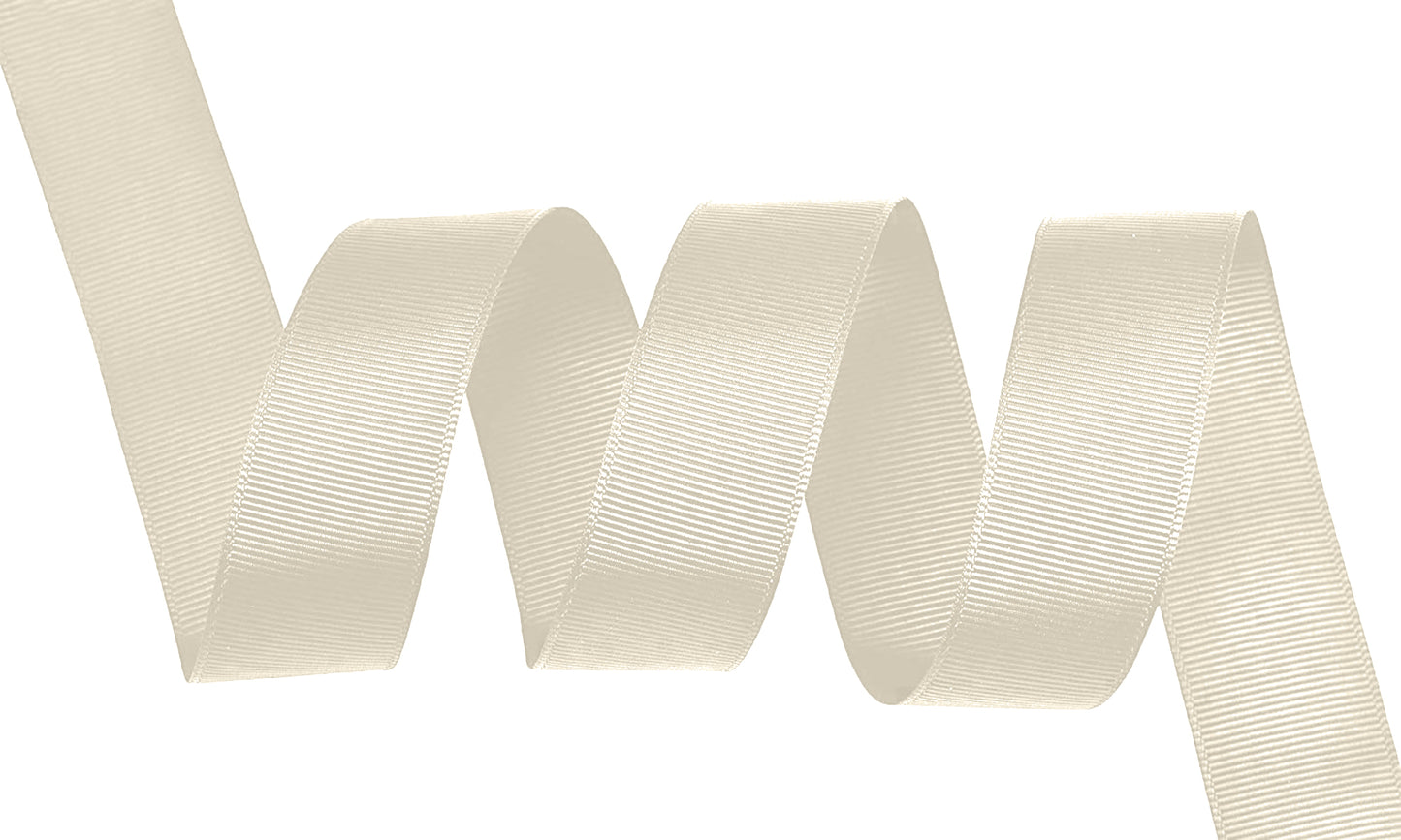 5 Yards Solid Creamy Ivory Grosgrain Ribbon Yardage DIY Crafts Bows USA