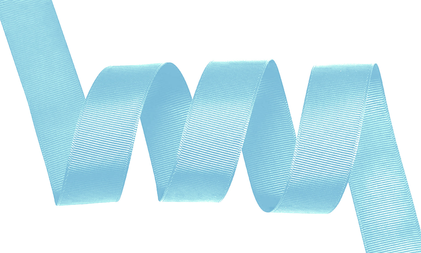 5 Yards Solid Light Blue Grosgrain Ribbon Yardage DIY Crafts Bows USA