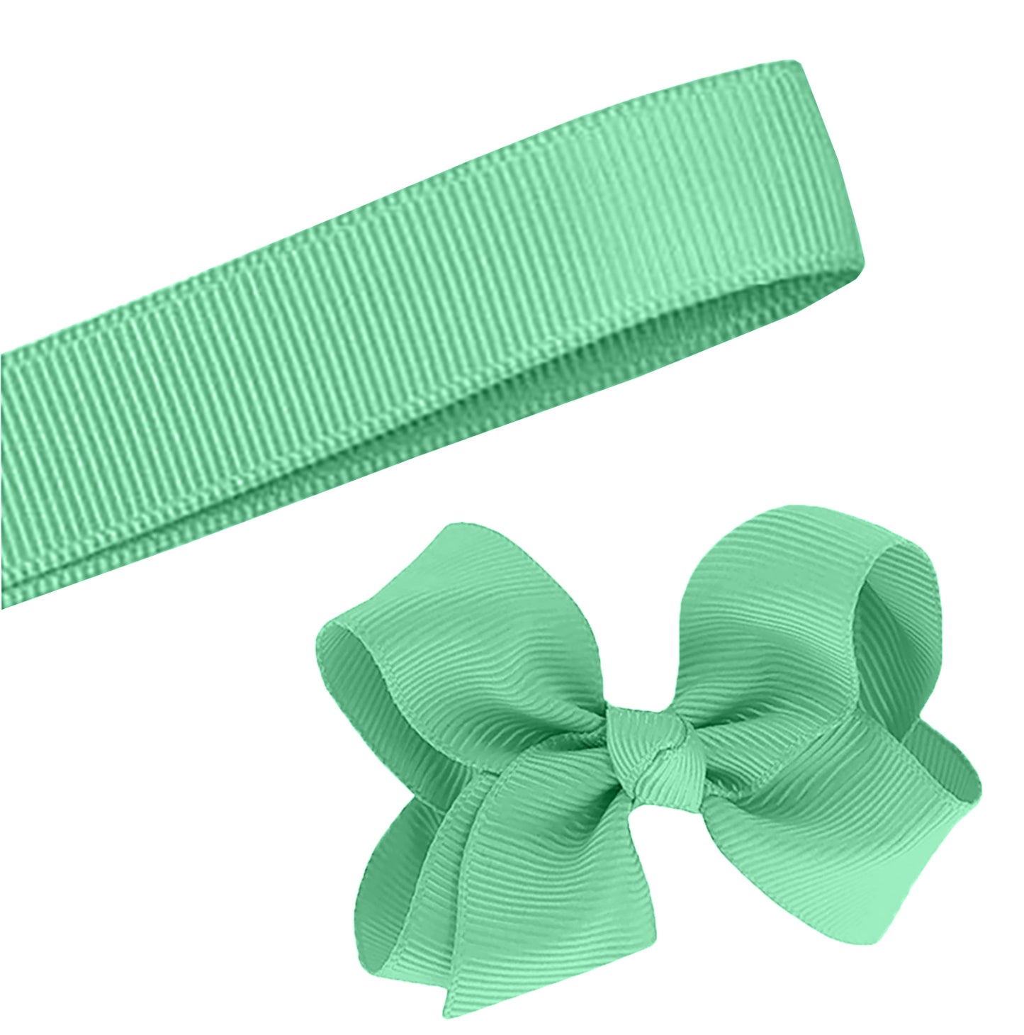 5 Yards Solid Mint Green Grosgrain Ribbon Yardage DIY Crafts Bows USA