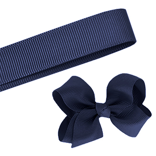 5 Yards Solid Navy Blue Grosgrain Ribbon Yardage DIY Crafts Bows USA