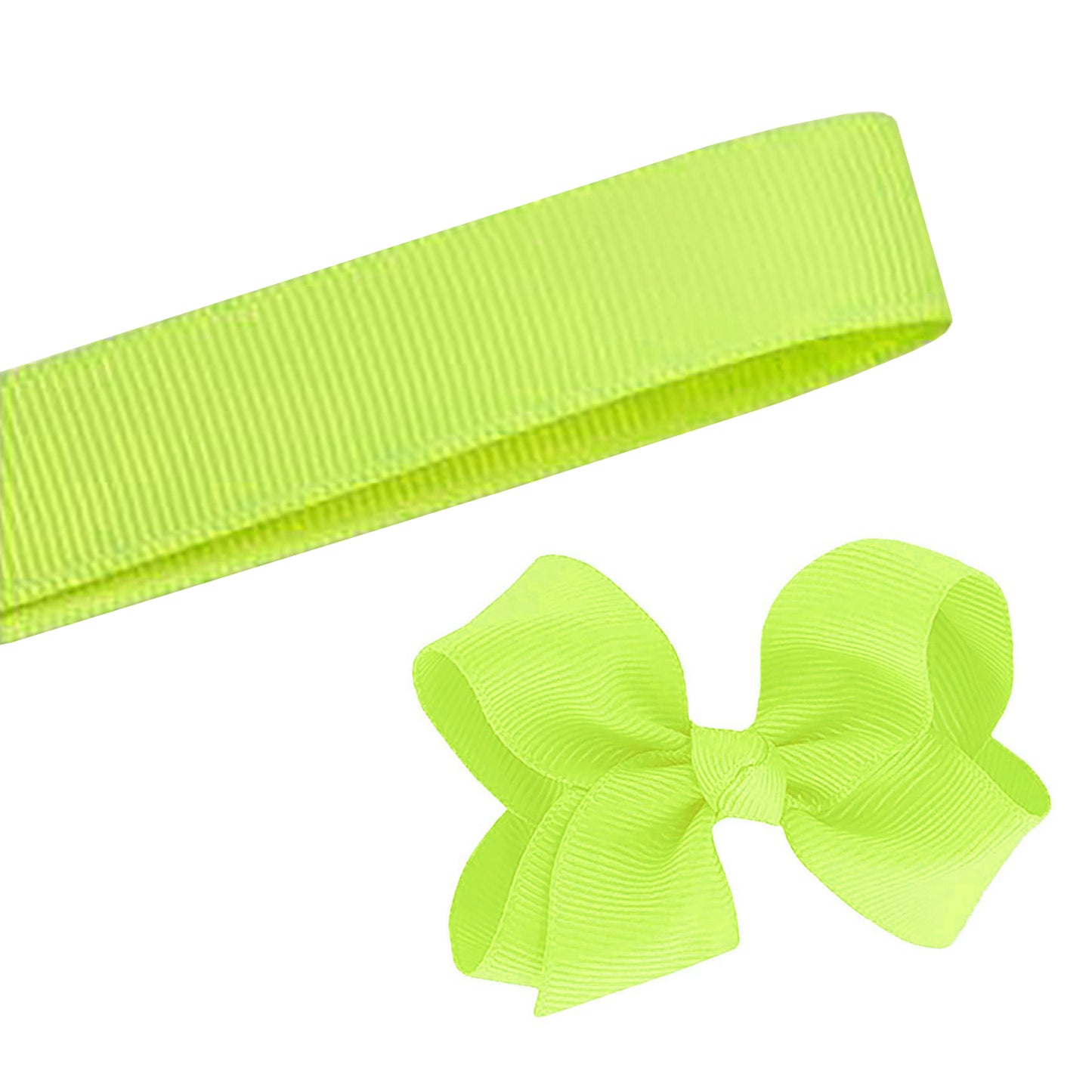 5 Yards Solid Neon Yellow Grosgrain Ribbon Yardage DIY Crafts Bows USA