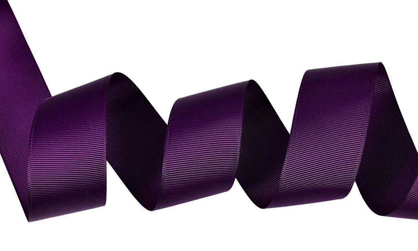 5 Yards Solid Plum Purple Grosgrain Ribbon Yardage DIY Crafts Bows USA