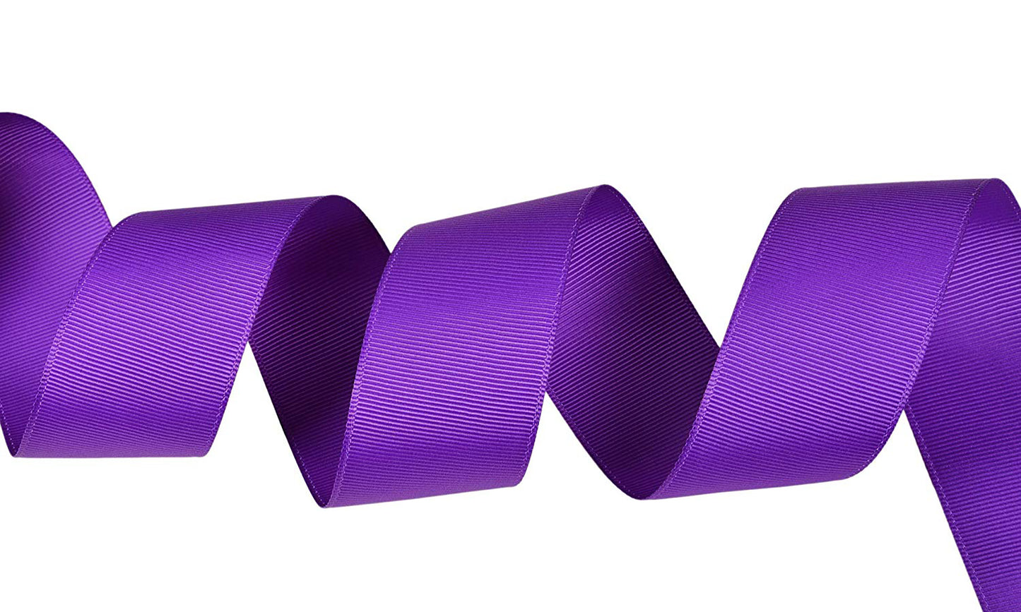 5 Yards Solid Purple Grosgrain Ribbon Yardage DIY Crafts Bows USA