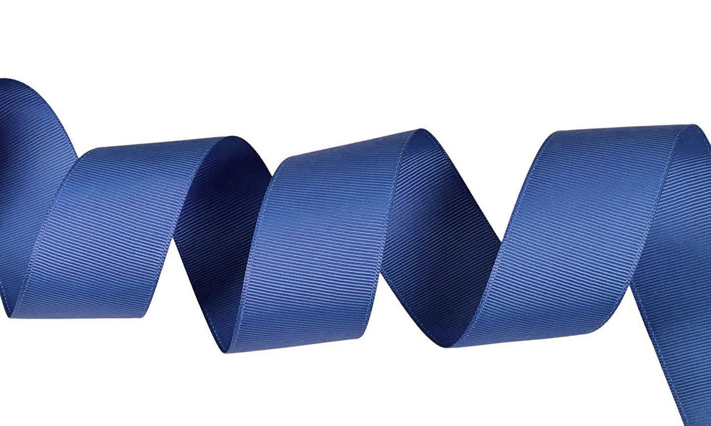 5 Yards Solid Smoke Blue Grosgrain Ribbon Yardage DIY Crafts Bows USA