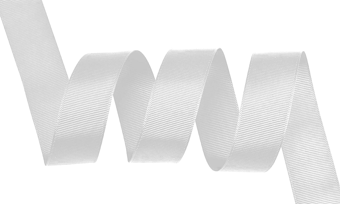 5 Yards Solid White Grosgrain Ribbon Yardage DIY Crafts Bows USA