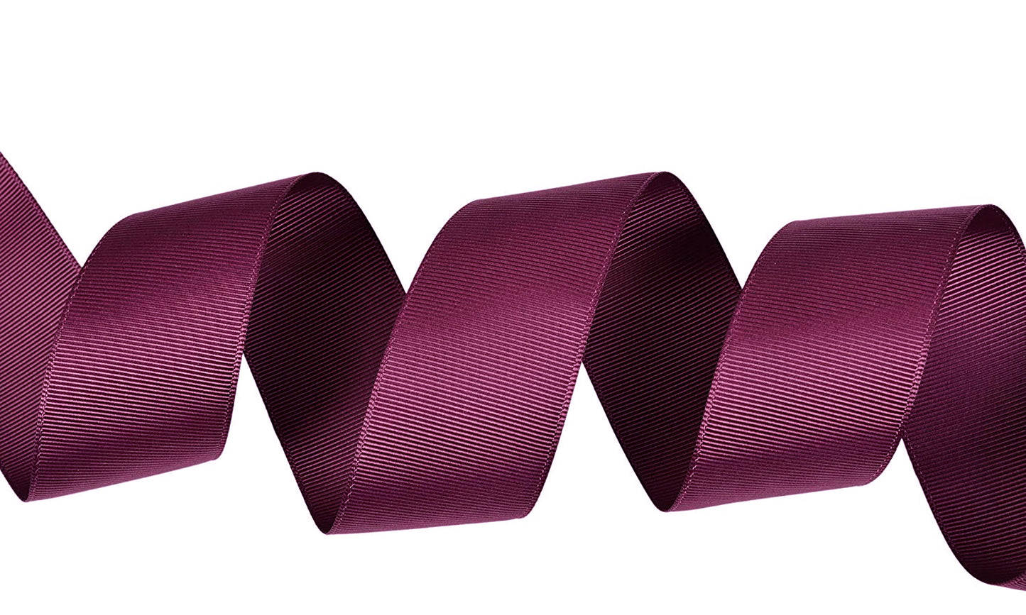 5 Yards Solid Burgundy Wine Grosgrain Ribbon Yardage DIY Crafts Bows USA