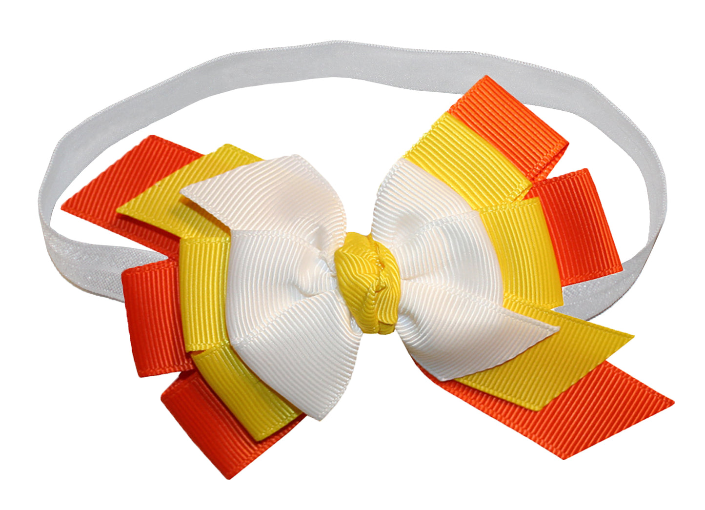 WD2U Baby-Girls Candy Corn Thanksgiving Harvest Hair Bow Stretch Headband