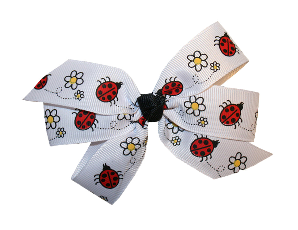 WD2U Baby-Girls Ladybug Lady Bug Daisy Hair Bow Stretch Headband