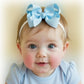 WD2U Girls 4" Solid Grosgrain Ribbon Boutique Hair Bow White Stretch Headband