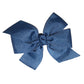 WD2U Baby Girls 5" Denim Blue Grosgrain Hair Bow Ivory Headband
