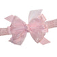 WD2U Baby Girls 4.5" Precious Pink Organza Flower Girl Hair Bow Stretch Headband