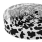 1" Black White Holstein Dairy Cow Print Grosgrain Ribbon DIY Hair Bows Crafts