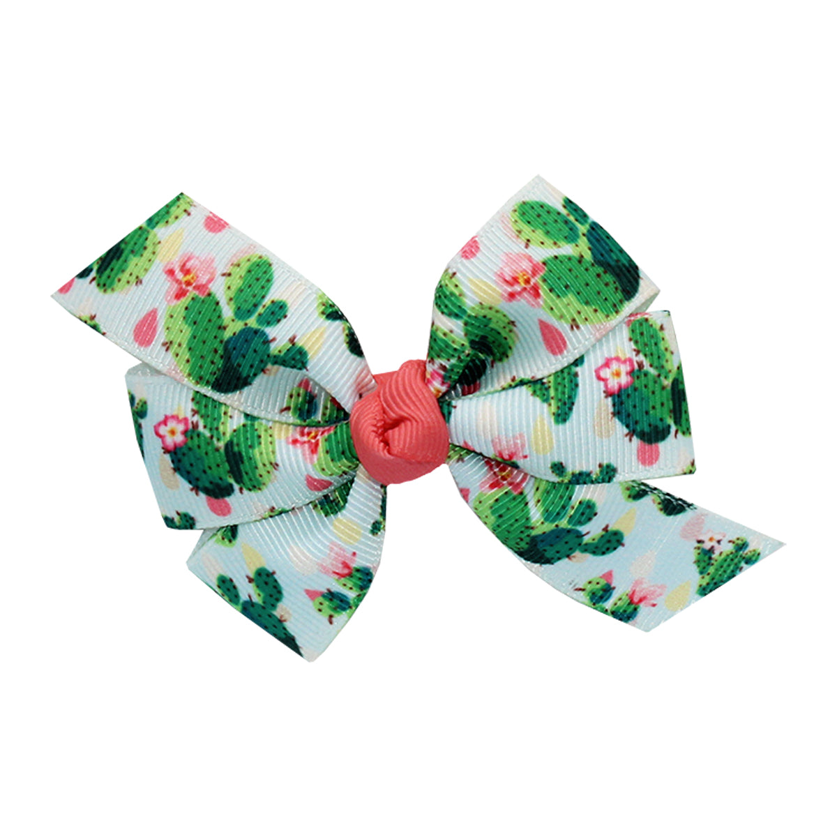 WD2U Baby Girls 3" Prickly Pear Cactus Grosgrain Infant Hair Bow Stretch Headband