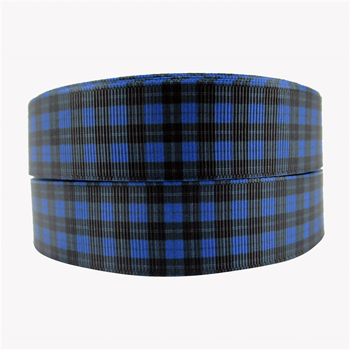 1" Grosgrain Ribbon Scottish Blue Tartan Plaid DIY Hair Bow Crafts