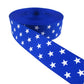5 Yards 7/8" Patriotic Star Grosgrain Ribbon Red Royal or Navy Blue DIY Bows Crafts