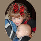 WD2U Baby Girls 5" Red Black Buffalo Plaid Rhinestone Hair Bow Headband