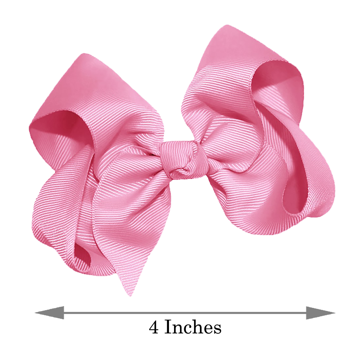 WD2U Girls Set of Two 4" Solid Grosgrain Pigtail Hair Bows Alligator Clips