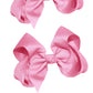 WD2U Girls Set of Two 4" Solid Grosgrain Pigtail Hair Bows Alligator Clips