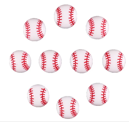 Set of 10 Sports Resin Flatback - Choice of Basketball Volleyball Baseball or Soccer DIY Hair Bows Crafts