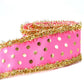 WD2U Baby Girls 2 Pink & Metallic Gold Princess Grosgrain 3" Pigtail Hair Bows Alligator Clips