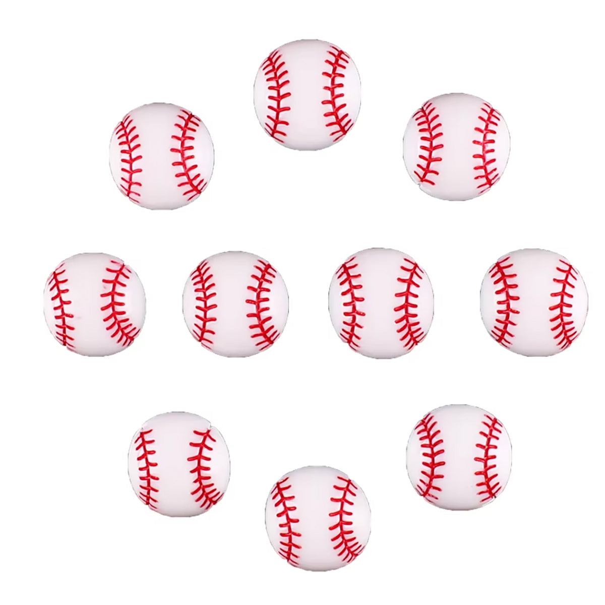 Set of 10 Sports Resin Flatback - Choice of Baseball Basketball Football Soccer Volleyball DIY Hair Bows Crafts
