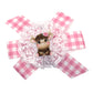 WD2U Girls 4.5" Pink Rose Highland Cow Farm Girl Hair Bow Alligator Clip