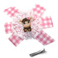 WD2U Girls 4.5" Pink Rose Highland Cow Farm Girl Hair Bow Alligator Clip