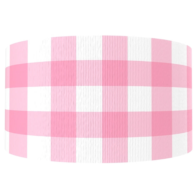 1" 25mm Pink White Gingham Check Grosgrain Ribbon DIY Hair Bows Crafts