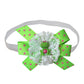 WD2U Baby Girls 4.5" Lime Green Pink Princess Frog Hair Bow Stretch Headband