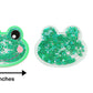 WD2U Girls 5" Sequin Frog Dotted Grosgrain Hair Bow French Clip Barrette