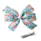 WD2U Girls 4.5" Preschool Diva Back to School Hair Bow Alligator Clip