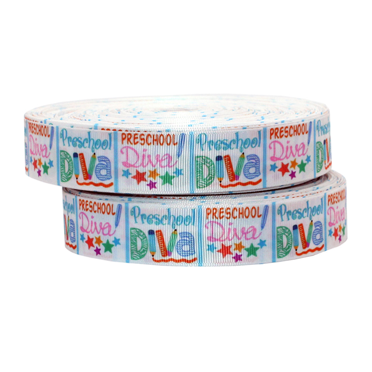 1" Preschool Diva Grosgrain Ribbon Yardage Back to School DIY Hair Bows Crafts