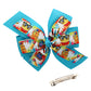 WD2U Girls 5" Colorful Back to School Emoji Hair Bow French Clip Barrette