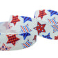 WD2U Girls Large 5" Red White Blue Jean Star Patriotic Hair Bow with Tails French Clip