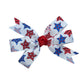 WD2U Girls 4.5" Red White Blue Stars Patriotic Hair Bow French Clip Barrette