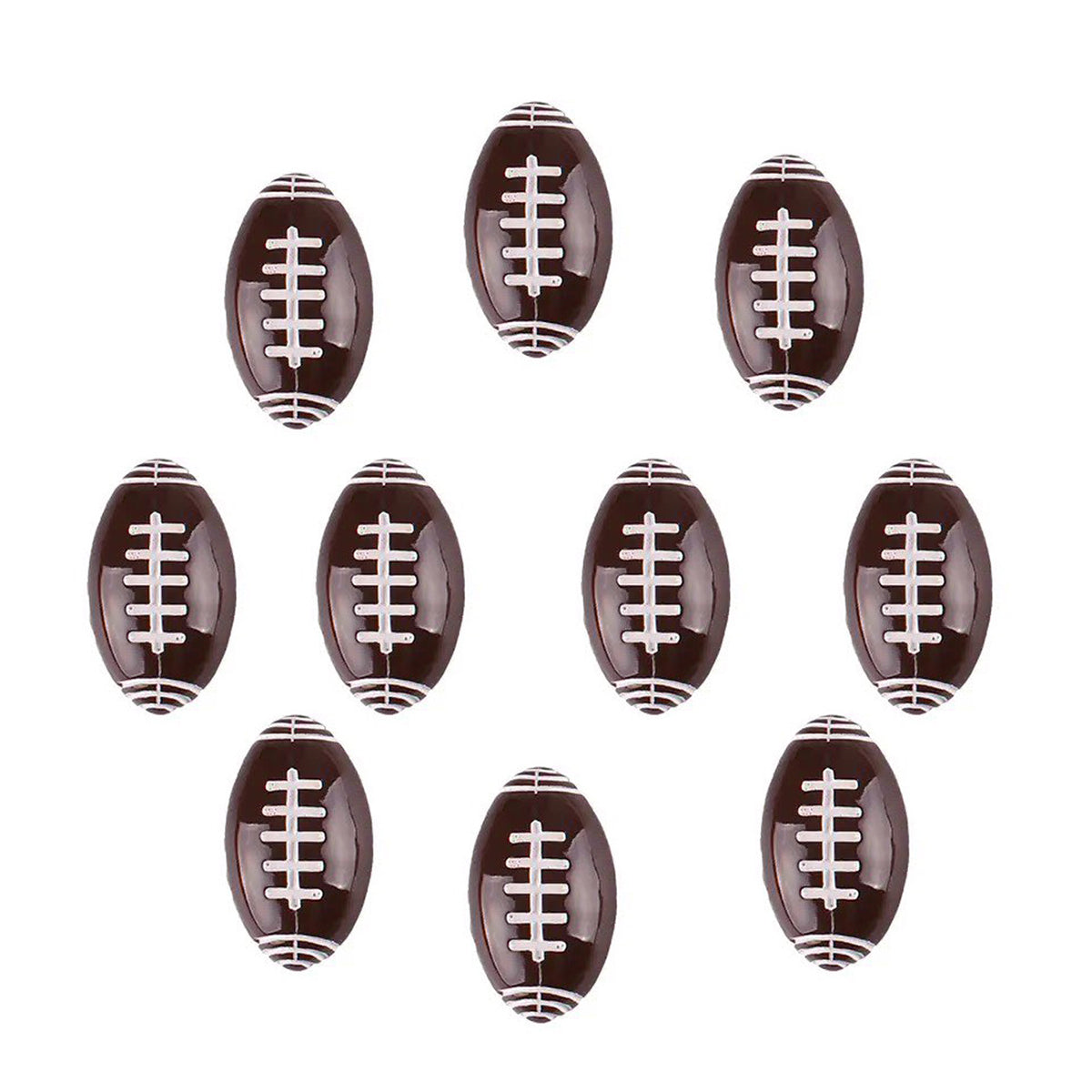 Set of 10 Sports Resin Flatback - Choice of Baseball Basketball Football Soccer Volleyball DIY Hair Bows Crafts