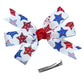 WD2U Girls Assorted 4.5" July 4th Red White Blue Grosgrain Hair Bow Alligator Clip