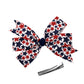 WD2U Girls Assorted 4.5" July 4th Red White Blue Grosgrain Hair Bow Alligator Clip