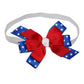 WD2U Baby Girls Assorted 4.5" July 4th Red White Blue Grosgrain Hair Bow Stretch Headband