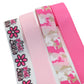 WD2U Remnants 4 Yards Assorted Printed Grosgrain Ribbon Yardage DIY Hair Bows Crafts
