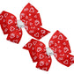 7/8" Grosgrain Ribbon Red with Light Pink Hearts Valentine's Day Print - DIY Hair Bows Crafts Gifts