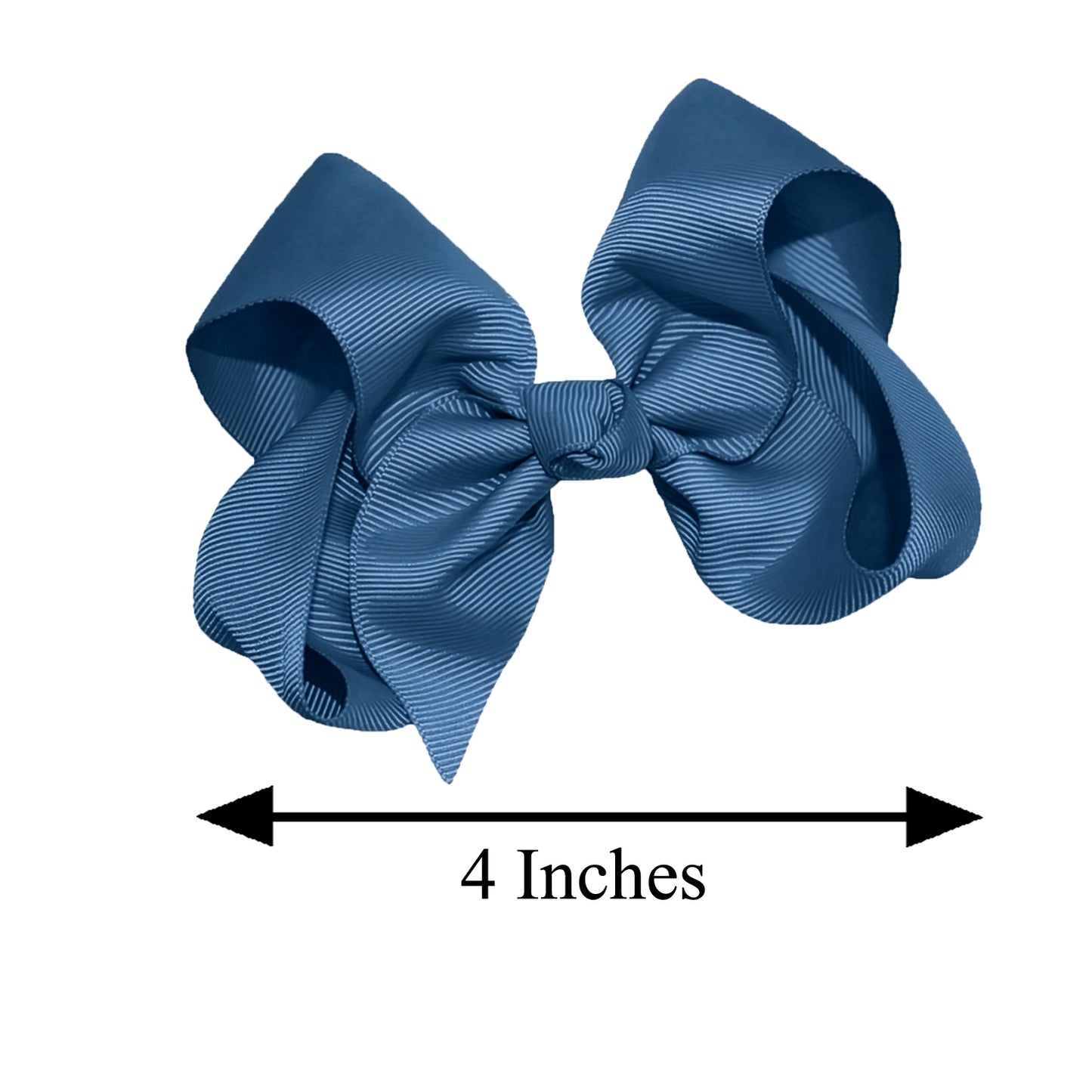 WD2U Girls 4" Solid Grosgrain Ribbon Boutique Hair Bow French Clip Barrette