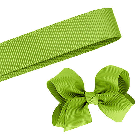 5 Yards Solid Apple Green Grosgrain Ribbon Yardage DIY Crafts Bows USA