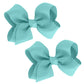 WD2U Baby Girls Set of 2 Small Grosgrain 3" Pigtail Hair Bows Alligator Clips