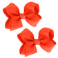 WD2U Baby Girls Set of 2 Small Grosgrain 3" Pigtail Hair Bows Alligator Clips