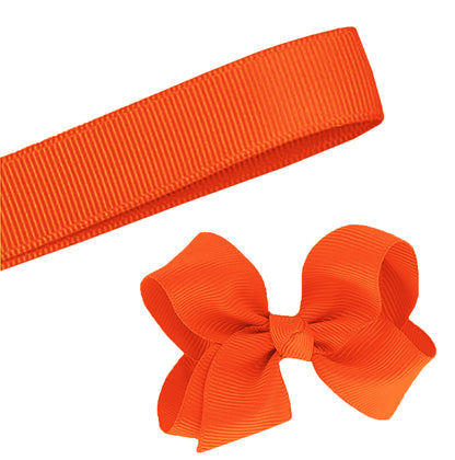 5 Yards Solid Autumn Orange Grosgrain Ribbon Yardage DIY Crafts Bows USA