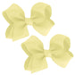 WD2U Baby Girls Set of 2 Small Grosgrain 3" Pigtail Hair Bows Alligator Clips