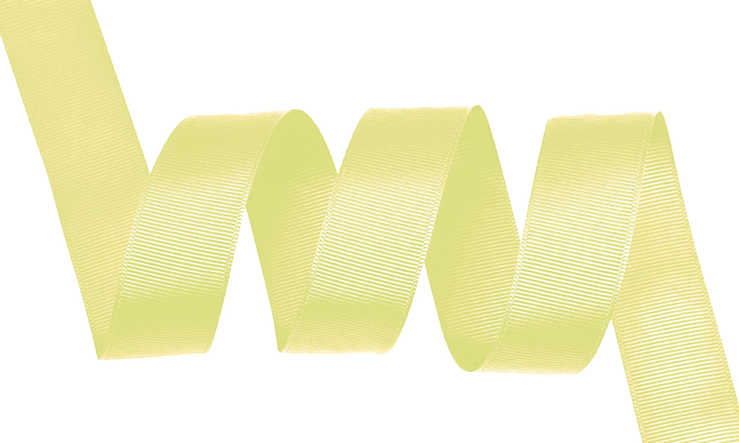 5 Yards Solid Light Yellow Grosgrain Ribbon Yardage DIY Crafts Bows USA