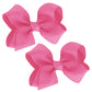 WD2U Baby Girls Set of 2 Small Grosgrain 3" Pigtail Hair Bows Alligator Clips